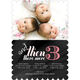 Pink And Then There Were Triplets Photo Birth Announcements Image 3 of 6